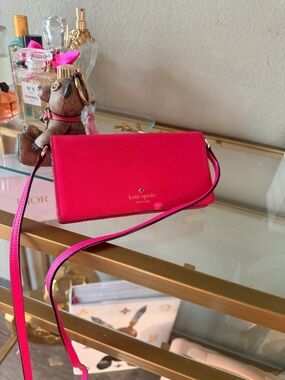 kate spade Hot Pink Crossbody Wallet Bag